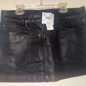American Eagle Outfitters Shiny Black Mini Skirt